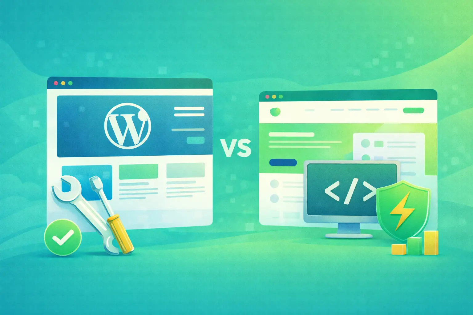 WordPress срещу custom сайт: Кое е по-добро за бизнеса ви? (2026)